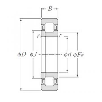 170 mm x 360 mm x 72 mm  NTN NUP334 Rolamentos cilíndricos