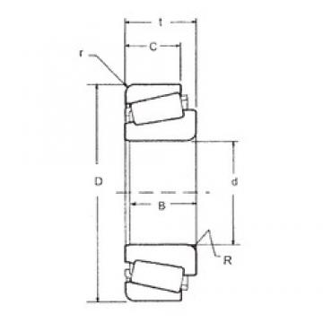 109,987 mm x 159,987 mm x 34,925 mm  FBJ LM522548/LM522510 Rolamentos de rolos gravados