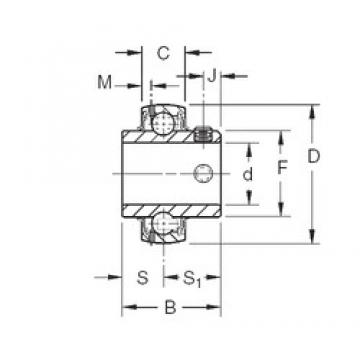 58,7375 mm x 110 mm x 65,07 mm  Timken GY1205KRRB Rolamentos de esferas profundas